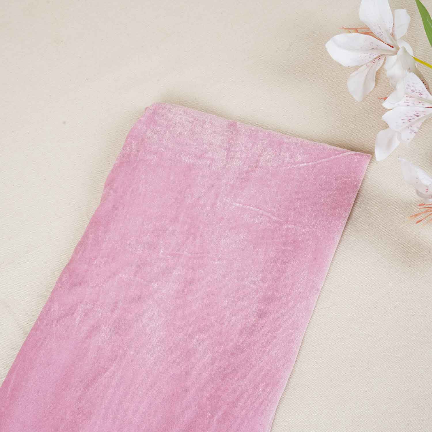 Baby Pink Solid Micro Velvet 9000 MSMR-27923 - TradeUNO
