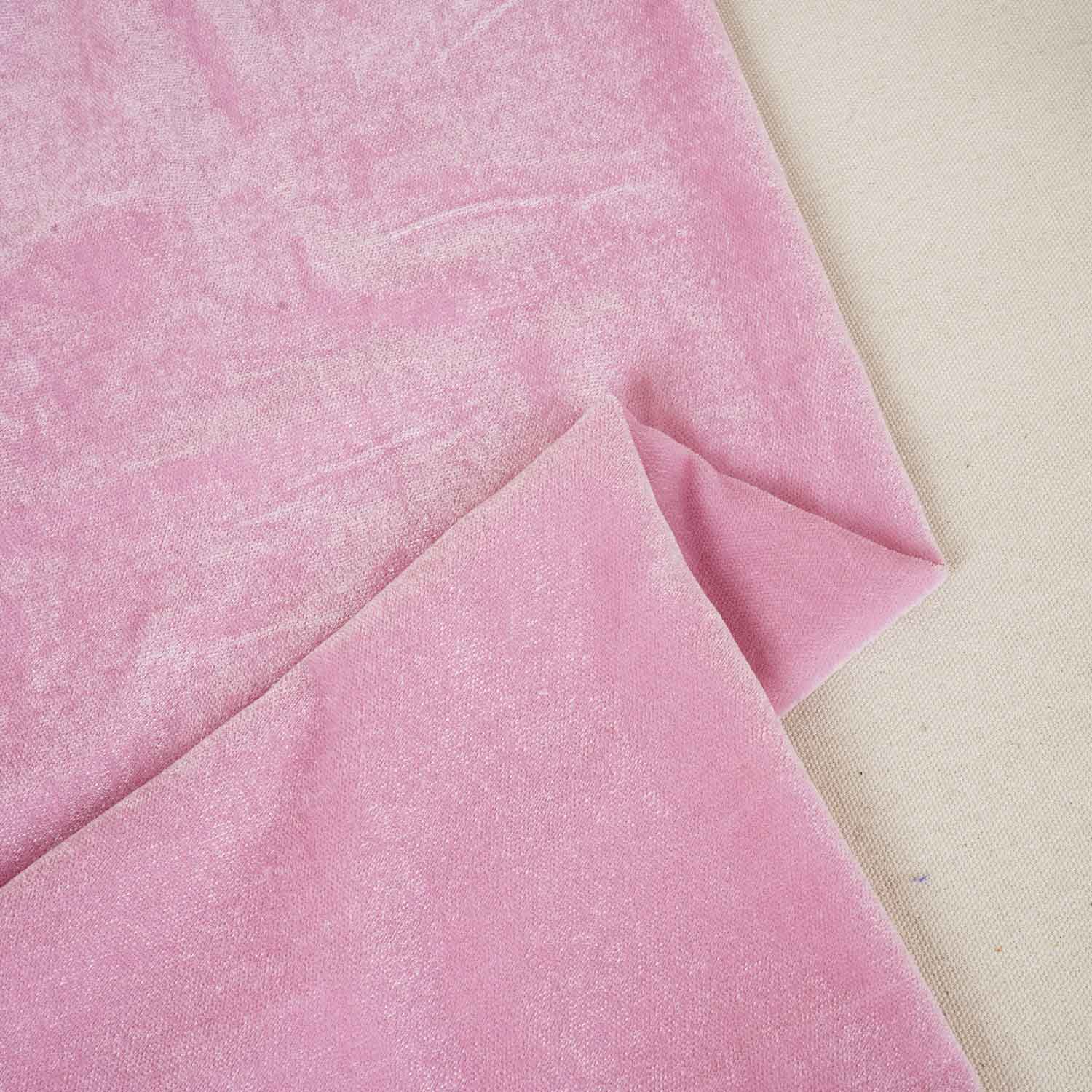 Baby Pink Solid Micro Velvet 9000 MSMR-27923 - TradeUNO
