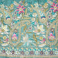 Blue Cutdana Sequins Embroidery Tissue Organza Fabric WI-27927