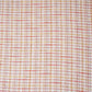 Peach & Red Check Lurex Tweed Fabric EI-27934