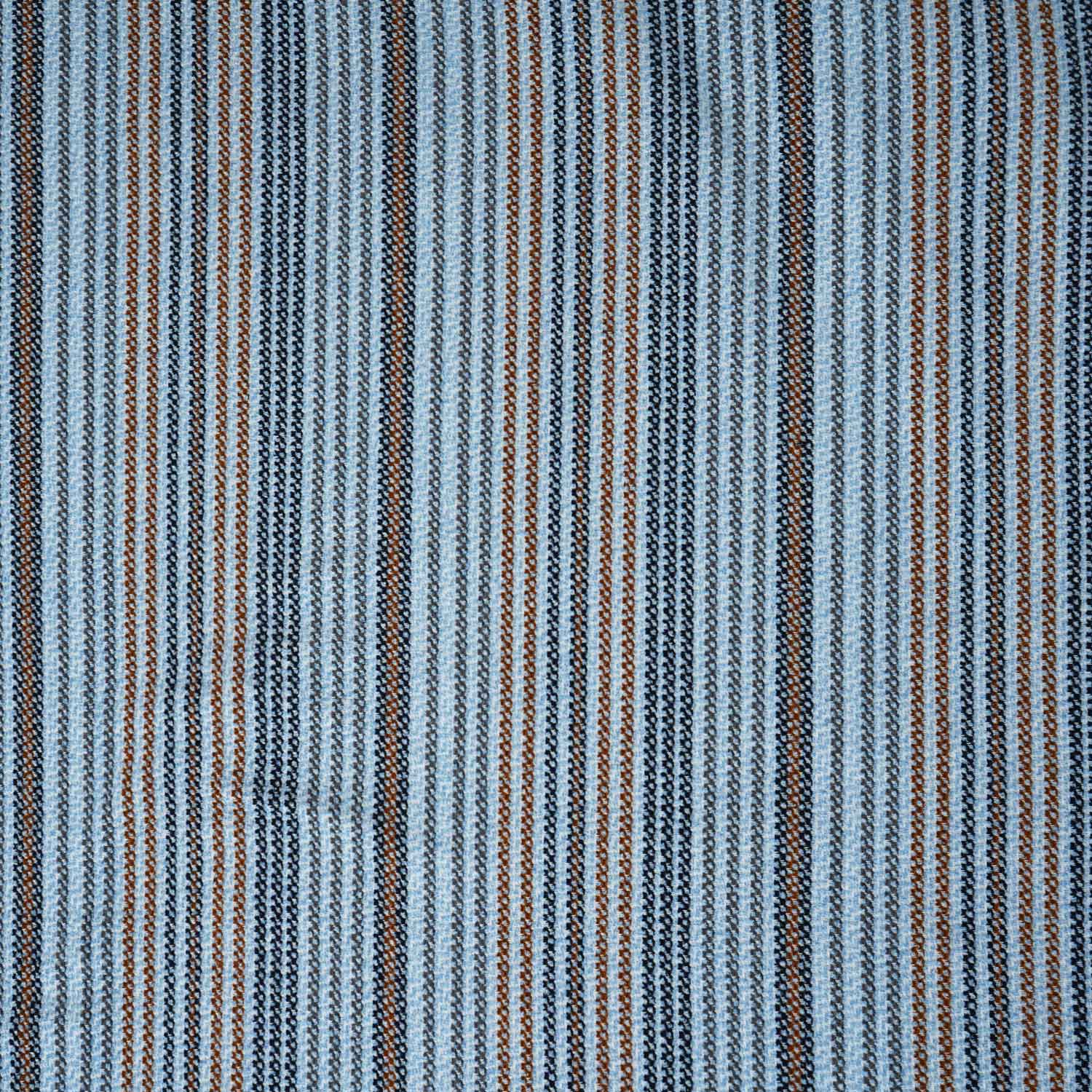 Sea Blue Stripes Tweed Fabric EI-27937 - TradeUNO