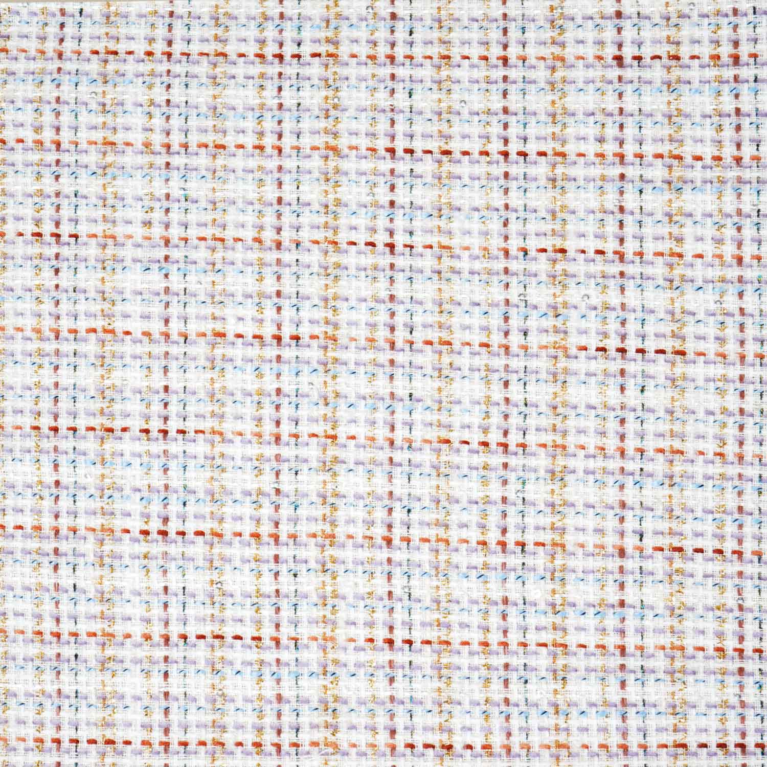 Off White Lurex Tweed Fabric EI-27938 - TradeUNO