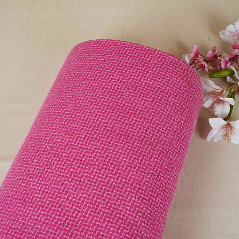 Pink Lurex Tweed Fabric EI-27941