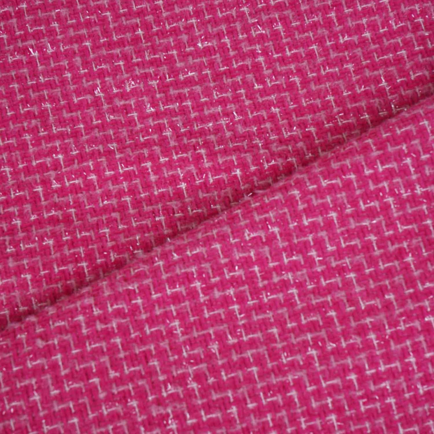 Pink Lurex Tweed Fabric EI-27941