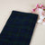 Navy Blue & Green Check Tweed Fabric EI-27942