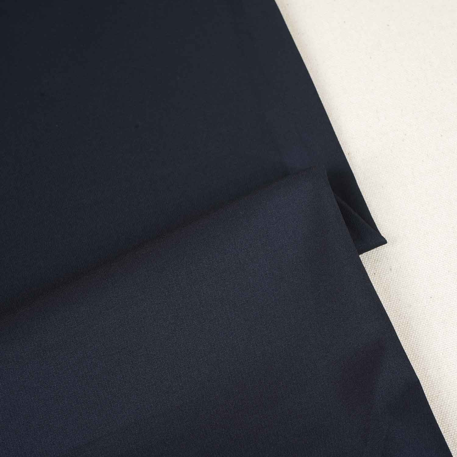 Navy Blue Solid Suiting Lycra Fabric ST-27960 - TradeUNO