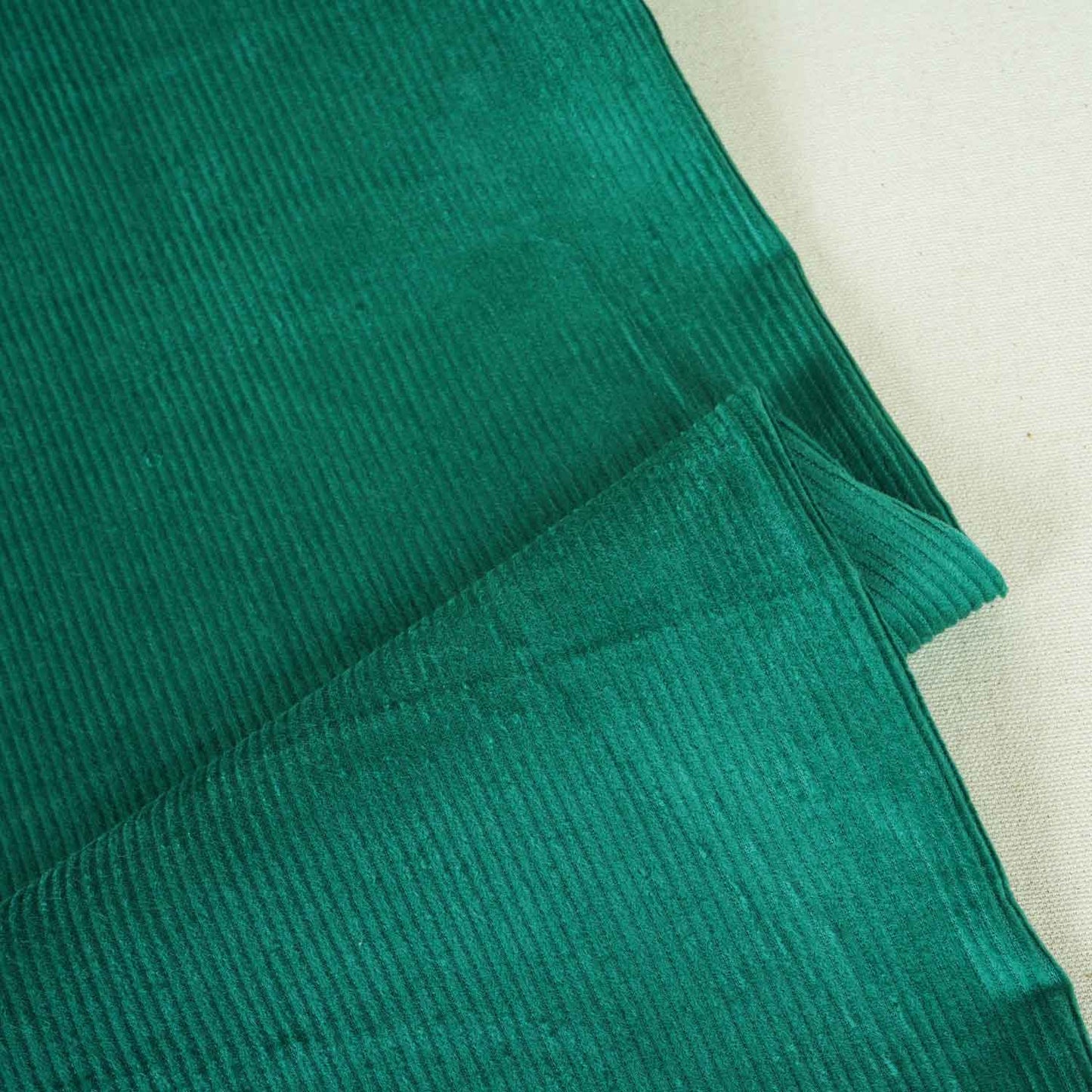 Teal Green Solid Corduroy Fabric EI-27977