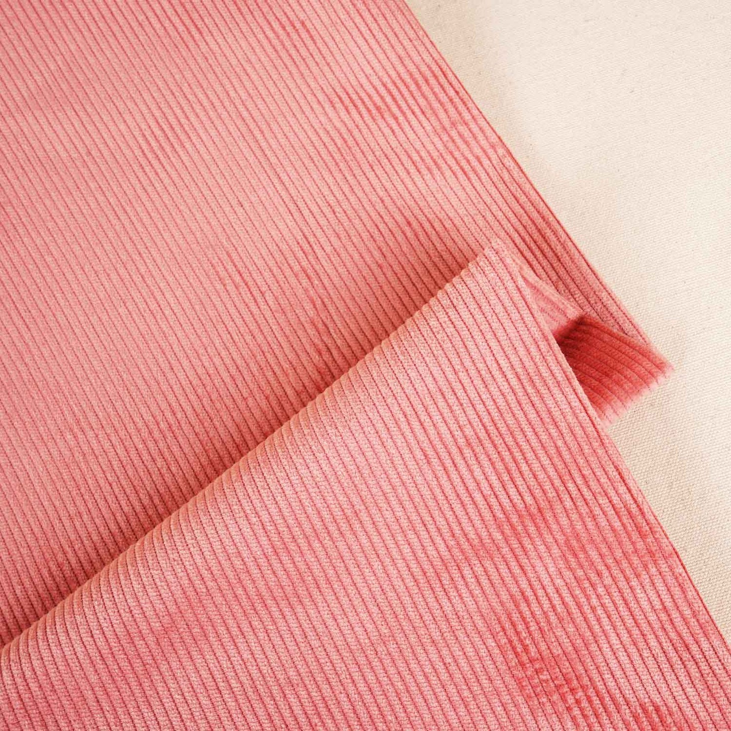 Peach Solid Corduroy Fabric EI-27978