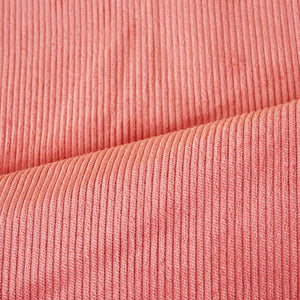 Peach Solid Corduroy Fabric EI-27978 - TradeUNO