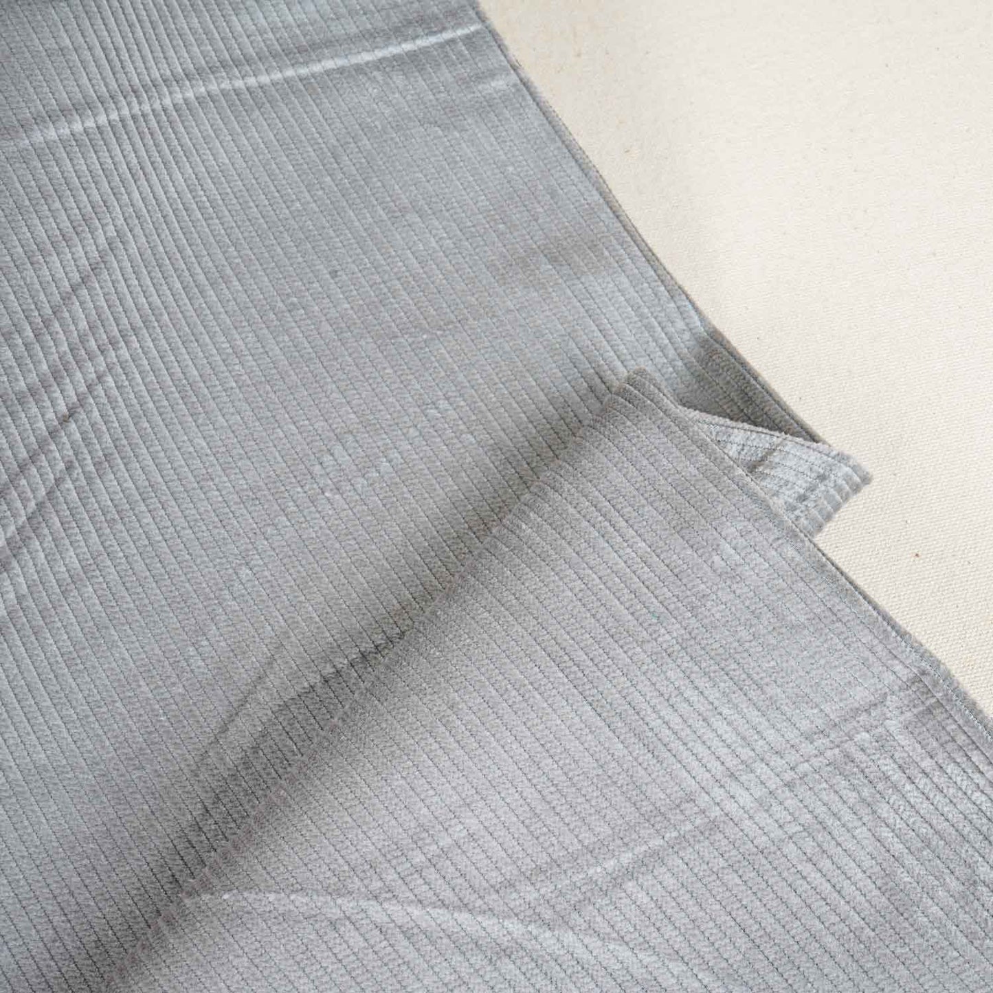 Grey Solid Corduroy Fabric EI-27980