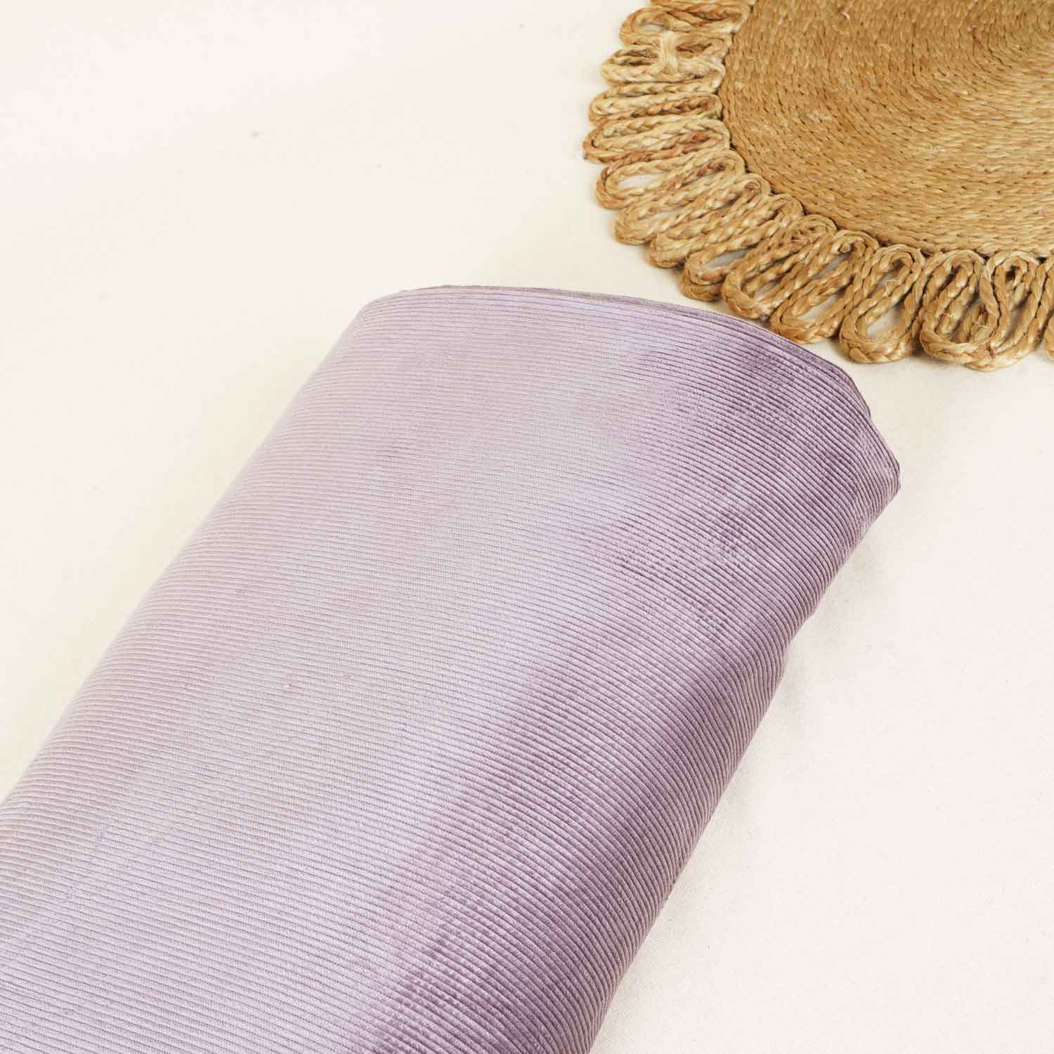 Lavender Solid Corduroy Fabric EI-27984 - TradeUNO