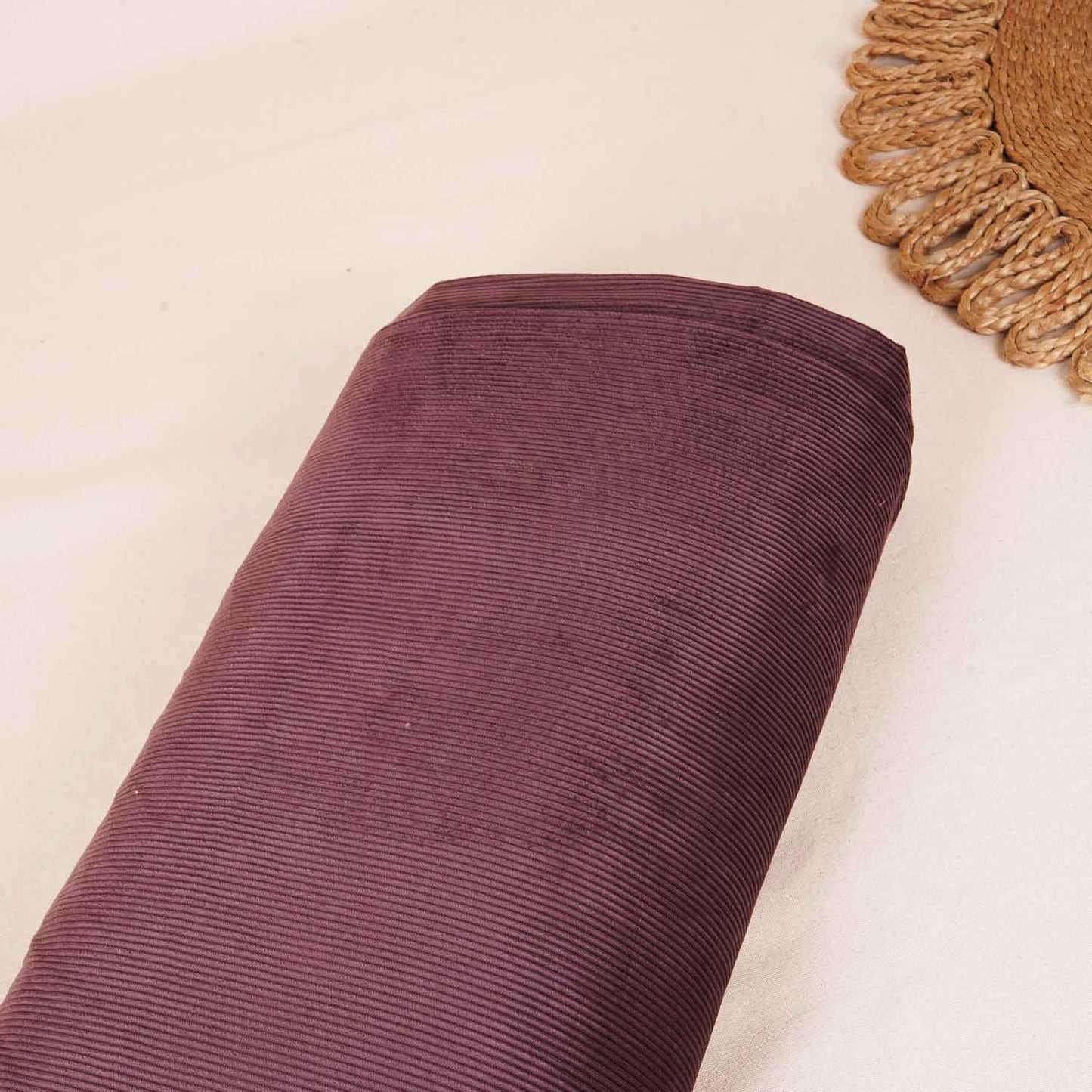 Wine Solid Corduroy Fabric EI-27985