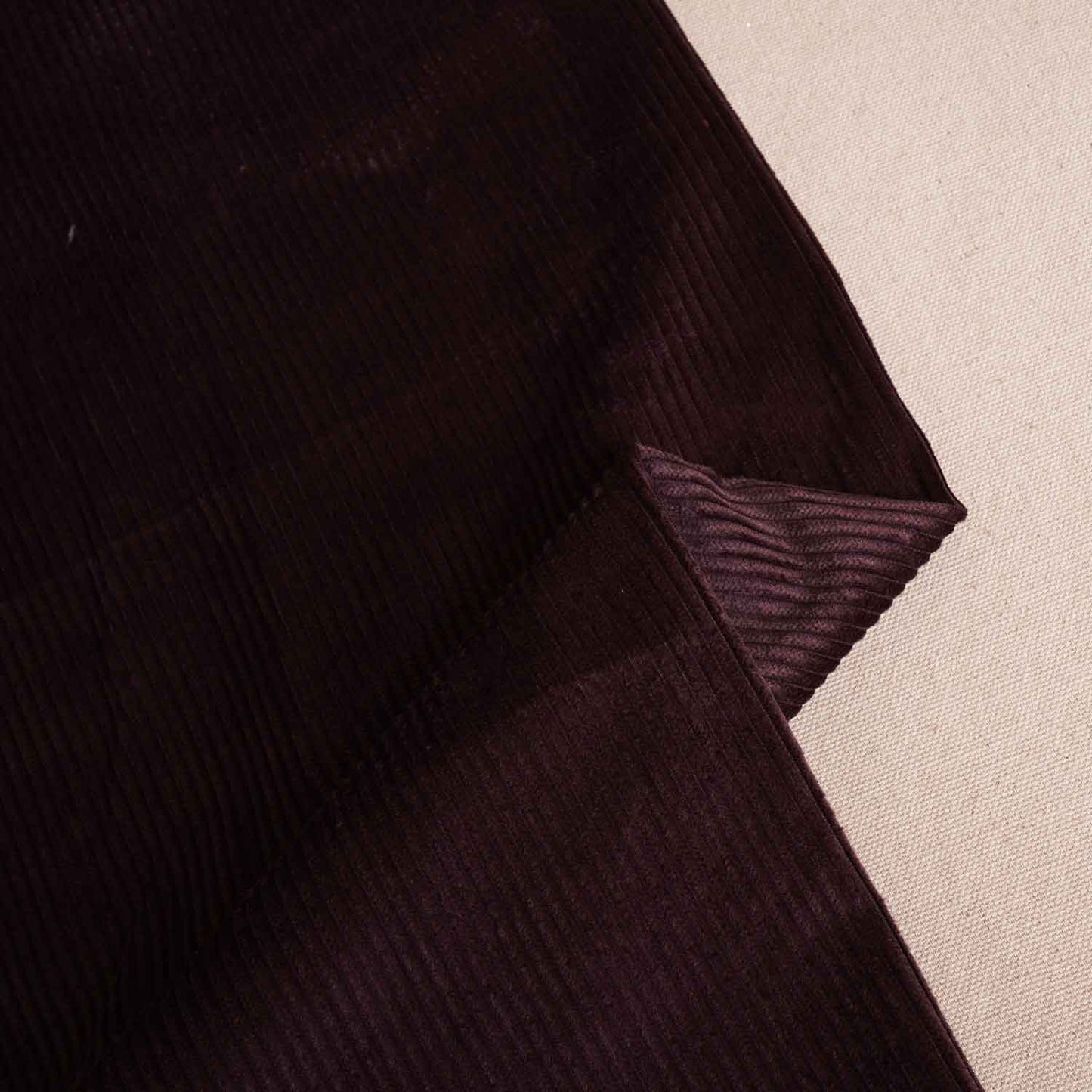 Wine Solid Corduroy Fabric EI-27985