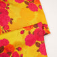 Yellow Floral Print Modal Satin Fabric MT-27986