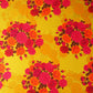 Yellow Floral Print Modal Satin Fabric MT-27986
