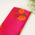 Magenta Floral Print Modal Satin Fabric MT-27988