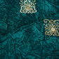 Green Floral Cutdana Crushed Velvet 9000 SC-27990