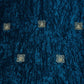 Teal Blue Floral Cutdana Crushed Velvet 9000 SC-27991