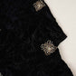 Black Floral Cutdana Crushed Velvet 9000 SC-27993