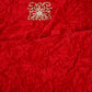 Red Floral Cutdana Crushed Velvet 9000 SC-27994