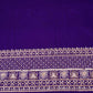 Purple Border Work Cutdana Embroidery Micro Velvet 9000 SC-27995