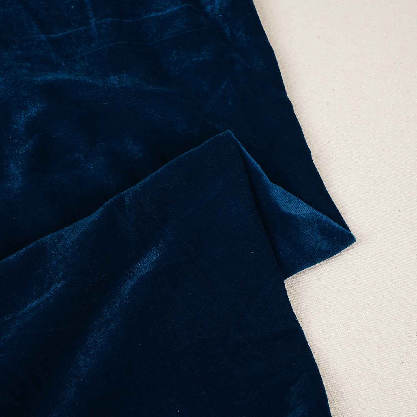 Teal Blue Border Work Cutdana Embroidery Micro Velvet 9000 SC-27998