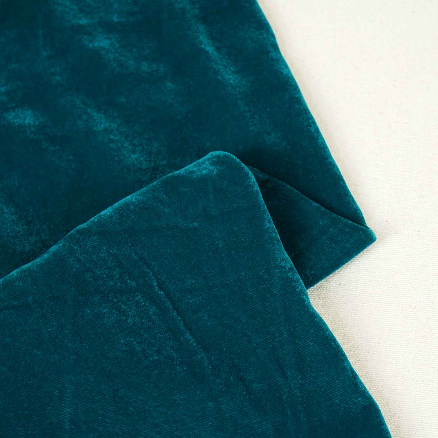 Teal Green Border Work Cutdana Embroidery Micro Velvet 9000 SC-27999 - TradeUNO