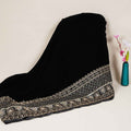 Black Border work Cutdana Embroidery Micro Velvet 9000 SC-28000