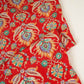 Marron Position Print Zari Embroidery Crepe Fabric NF-28002