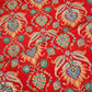 Marron Position Print Zari Embroidery Crepe Fabric NF-28002
