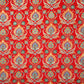 Marron Position Print Zari Embroidery Crepe Fabric NF-28002