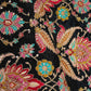 Black Position Print Zari Embroidery Crepe Fabric NF-28003