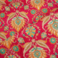 Pink Position Print Zari Embroidery Crepe Fabric NF-28004