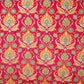 Pink Position Print Zari Embroidery Crepe Fabric NF-28004