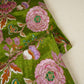 Parrot Green Position Print Zari Embroidery Crepe Fabric NF-28009