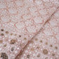Peach Chikankari Embroidery Georgette Fabric DR-28020
