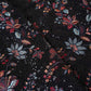 Black Floral Thread Embroidery Georgette Fabric DRAJ-28027