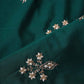 Green Parsi thread Embroidery Russian Silk Fabric DRAJ-28032