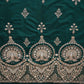 Green Parsi thread Embroidery Russian Silk Fabric DRAJ-28032