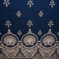 Blue Parsi thread Embroidery Russian Silk Fabric DRAJ-28033