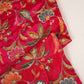 Magenta Pink Floral Position Zari Embroidery Crepe Fabric VC-28036
