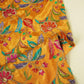 Mustard Floral Position Zari Embroidery Crepe Fabric VC-28037