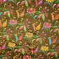Mehndi Green Floral Position Zari Embroidery Crepe Fabric VC-28039
