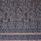 Beige & Blue Parsi gara embroidery Raw Silk Fabric DRAJ-28040