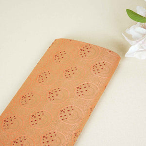 Peach Jaal with Mina Buta Brocade Fabric KR-28044 - TradeUNO