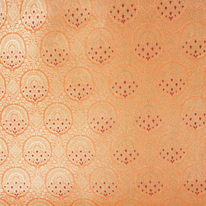 Peach Jaal with Mina Buta Brocade Fabric KR-28044 - TradeUNO