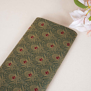 Green Mina Buta Jaal Brocade Fabric KR-28051 - TradeUNO