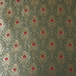 Green Mina Buta Jaal Brocade Fabric KR-28051 - TradeUNO