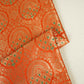 Orange Jaal with Mina Buta Brocade Fabric KR-28058