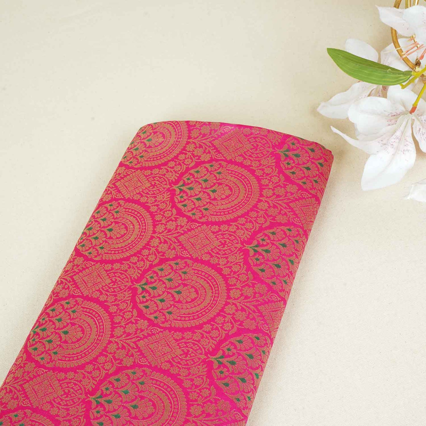 Magenta Jaal with Mina Buta Brocade Fabric KR-28061